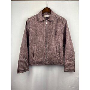 Women’s Montana Co. Large Suede Mauve Biker Jacket